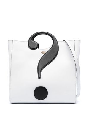 Moschino logo-appliqué tote bag - White