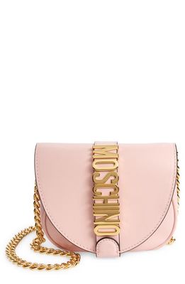 Moschino Logo Belt Leather Crossbody Bag in 0225 Pink