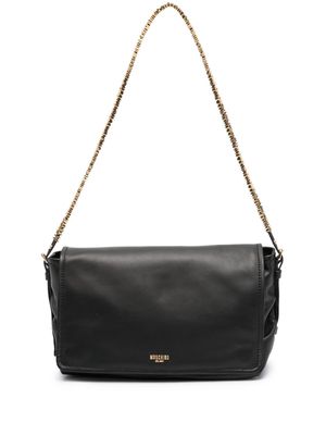 Moschino logo-chain crossbody bag - Black