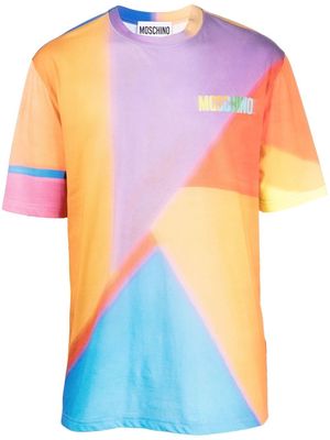 MOSCHINO logo colour-block T-shirt - Orange