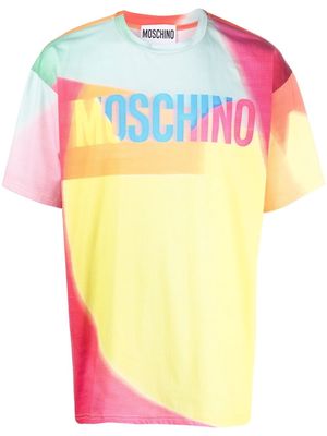 Moschino logo colour-block T-shirt - Yellow