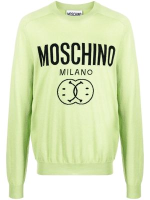 Moschino logo crew-neck jumper - Green