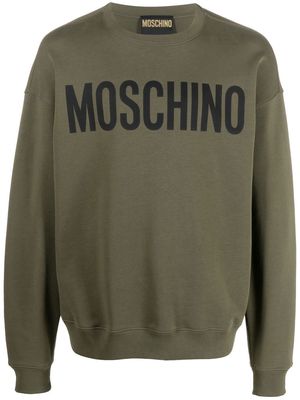 Moschino logo crew-neck sweatshirt - Green