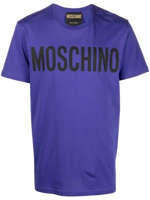 Moschino logo crew-neck T-shirt - Purple