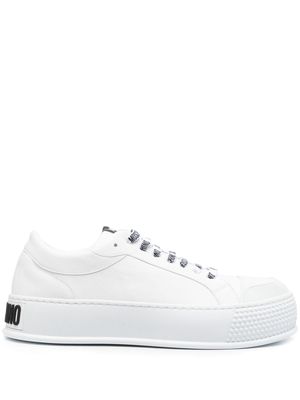 Moschino logo-debossed low-top sneakers - White