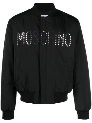 Moschino logo-detail bomber jacket - Black