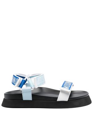 Moschino logo-detailing touch-straps sandals - Blue