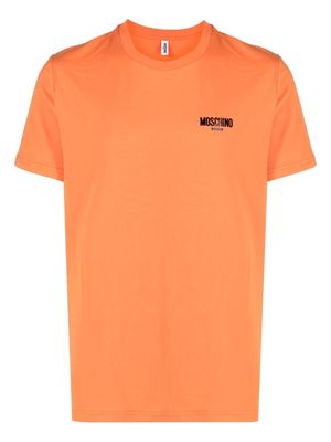 Moschino logo-embossed short-sleeve T-shirt - Orange