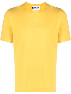 Moschino logo-embroidered T-shirt - Yellow