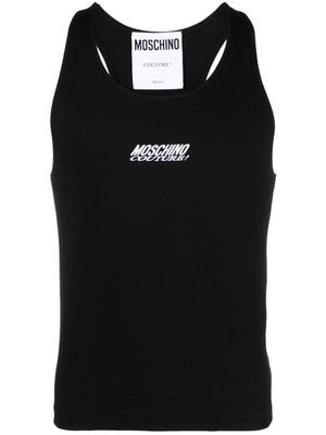 Moschino logo-embroidered tank top - Black