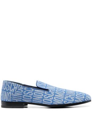 Moschino logo-jacquard 25mm slippers - Blue