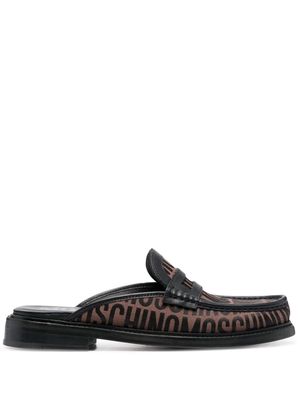 Moschino logo-jacquard 35mm slippers - Brown