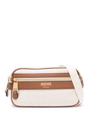 Moschino logo-jacquard belt bag - Neutrals