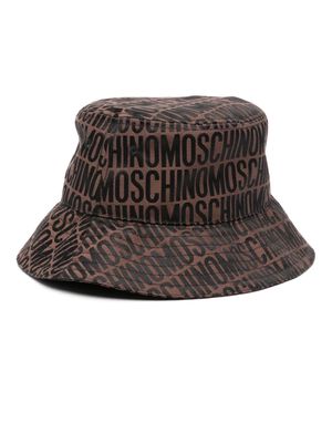 Moschino logo-jacquard bucket hat - Brown