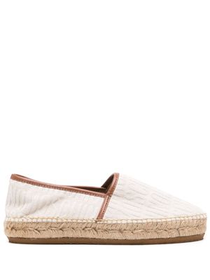 Moschino logo-jacquard canvas espadrilles - Neutrals