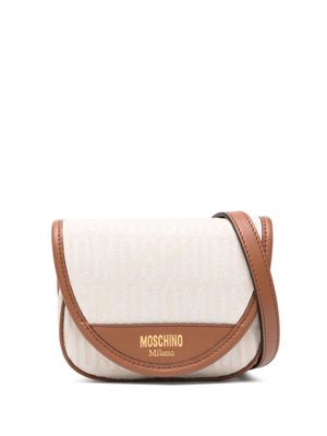 Moschino logo-jacquard crossbody bag - Neutrals