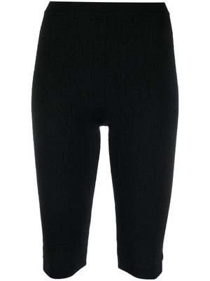 Moschino logo-jacquard high-waisted leggings - Black