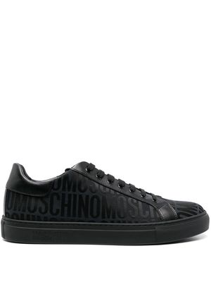 Moschino logo-jacquard low-top sneakers - Black