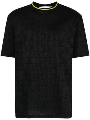 Moschino logo-jacquard piqué T-shirt - Black