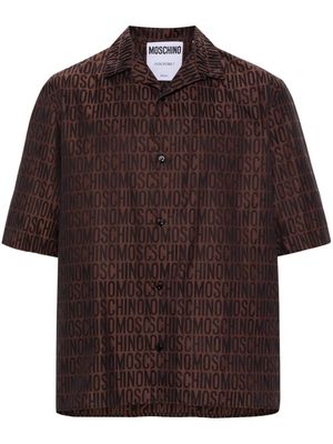 Moschino logo-jacquard shirt - Brown