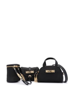 Moschino logo-lettering belt bags - Black