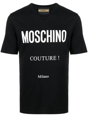 Moschino logo lettering T-shirt - Black
