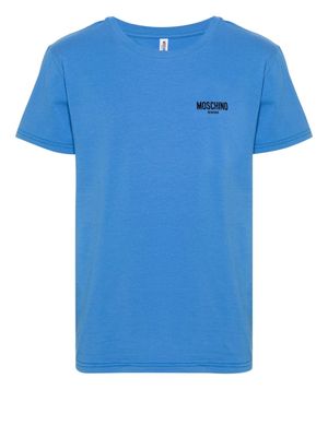 Moschino logo-lettering T-shirt - Blue