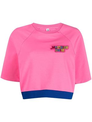 Moschino logo-lettering T-shirt - Pink