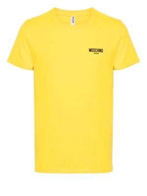 Moschino logo-lettering T-shirt - Yellow