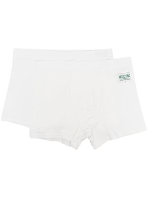Moschino logo-patch cotton boxer briefs - White