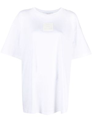 Moschino logo-patch organic cotton T-shirt - White