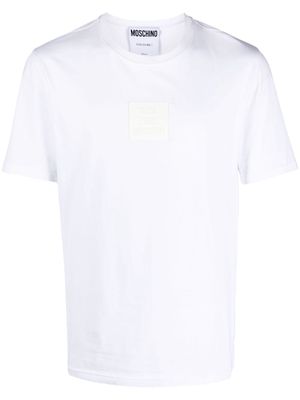 Moschino logo-patch stretch-cotton T-shirt - White