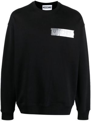 Moschino logo-patch sweatshirt - Black