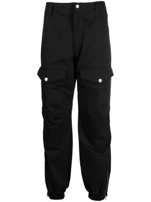 Moschino logo-patch wide-tapered trousers - Black