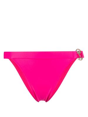 Moschino logo plaque bikini bottoms - Pink