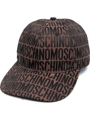 Moschino logo-print baseball cap - Brown
