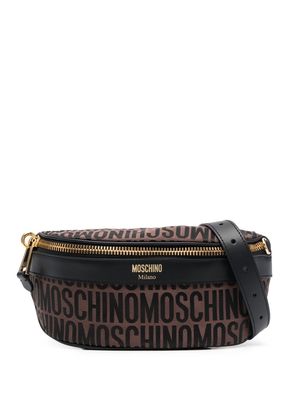 Moschino logo-print belt bag - Brown