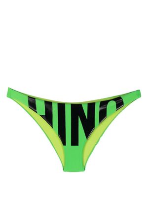 Moschino logo-print bikini bottom - Green