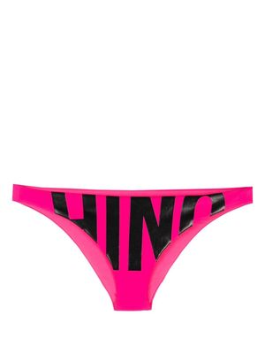 Moschino logo print bikini bottoms - Pink