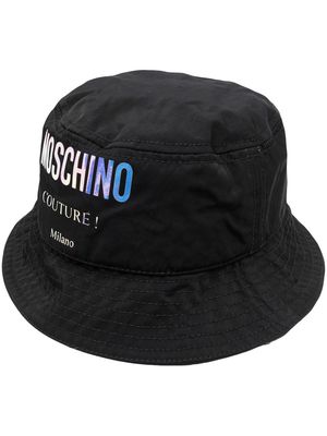 Moschino logo-print bucket hat - Black