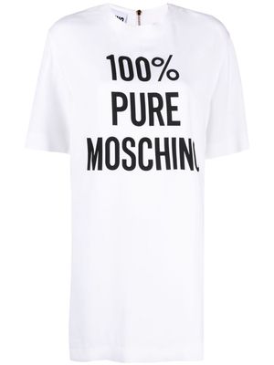 Moschino logo-print crepe minidress - White