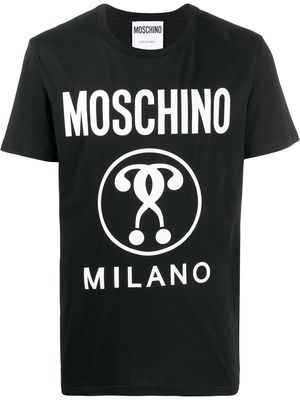 Moschino logo print crew-neck T-shirt - Black