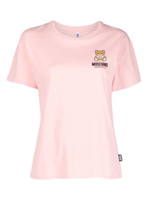 Moschino logo-print crew neck T-shirt - Pink