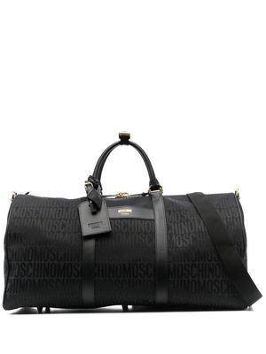 Moschino logo-print duffle bag - Black