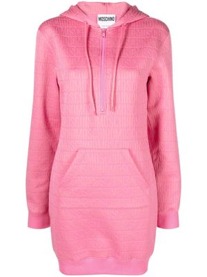 Moschino logo-print hoodie dress - Pink