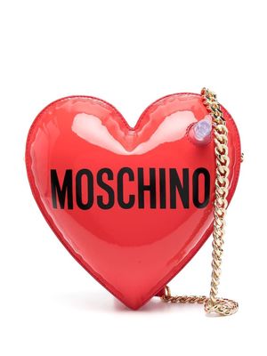 Moschino logo-print inflatable-heart bag - Red