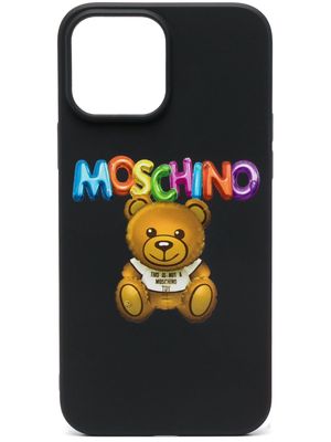 Moschino logo-print iPhone 13 Pro Max case - Black