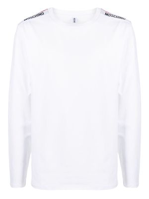 Moschino logo-print long-sleeve T-shirt - White