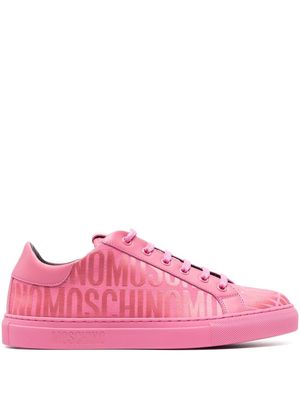 Moschino logo-print low-top sneakers - Pink