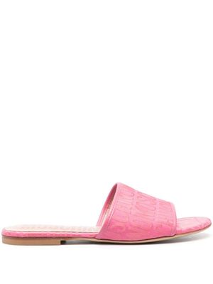 Moschino logo-print open-toe sandals - Pink